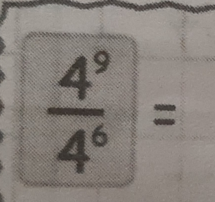  4^9/4^6 =