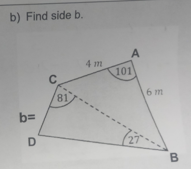 Find side b.