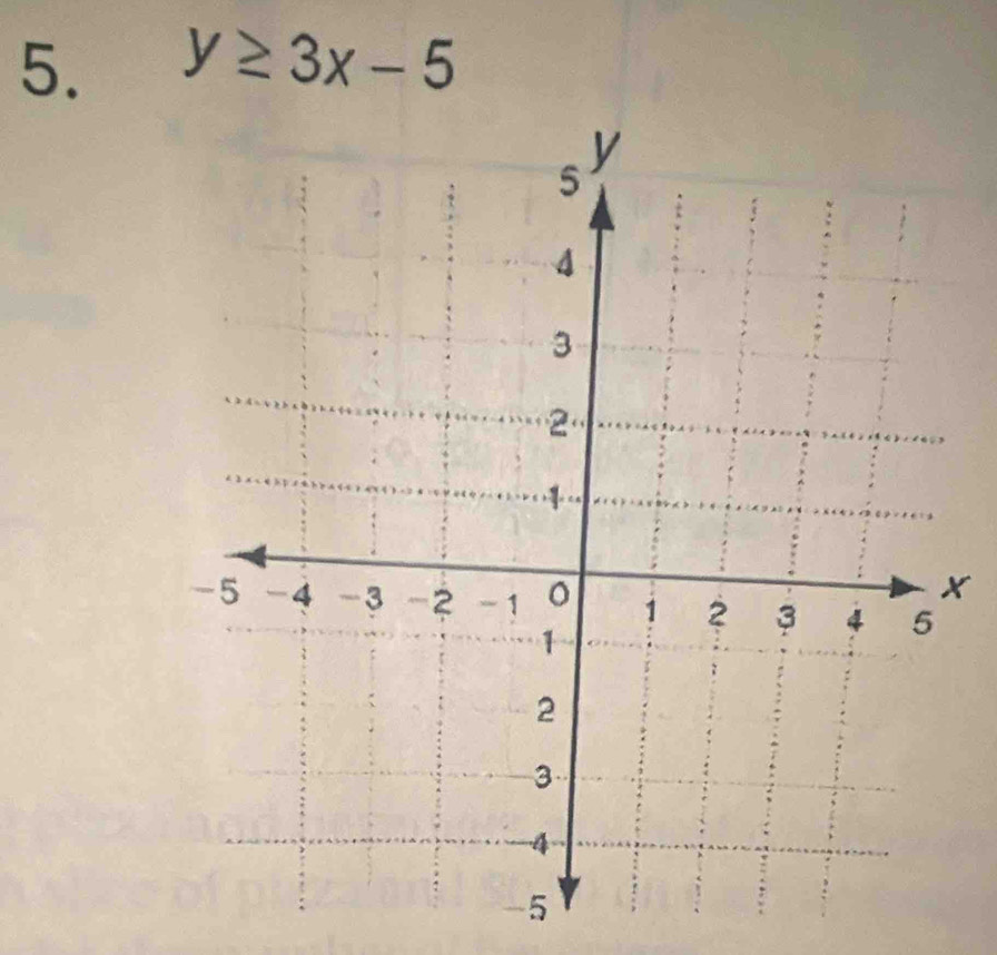 y≥ 3x-5
x