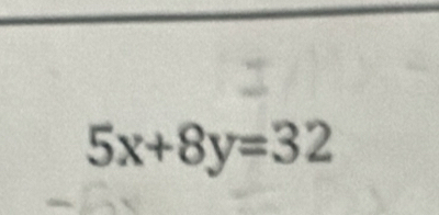 5x+8y=32