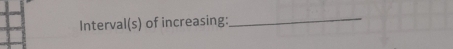 Interval(s) of increasing:_