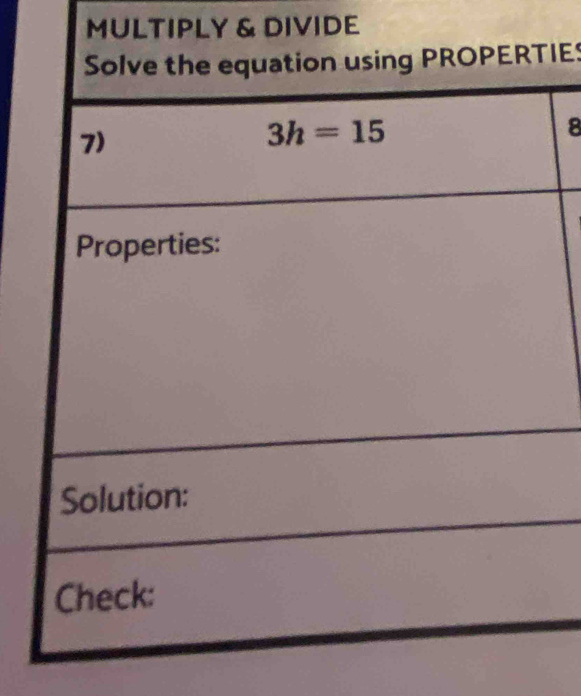 MULTIPLY & DIVIDE
IE!
8