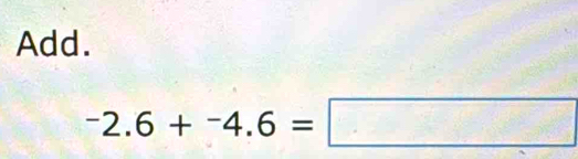 Add.
^-2.6+^-4.6=□