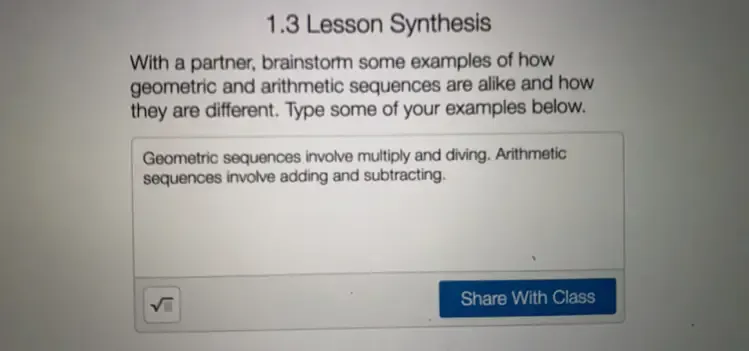 Solved: 1.3 Lesson Synthesis With a partner, brainstorm some examples ...