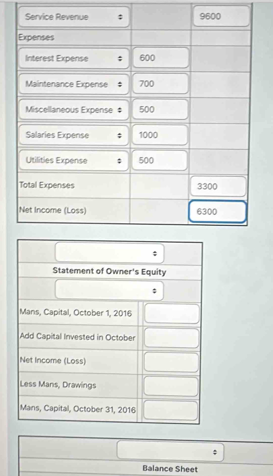 Balance Sheet