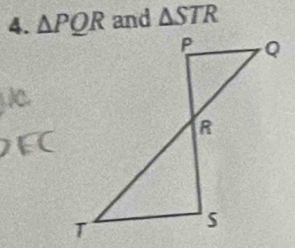 △ PQR and △ STR