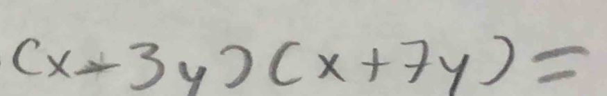 (x-3y)(x+7y)=