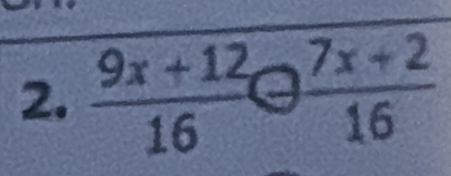  (9x+12)/16 Theta  (7x+2)/16 