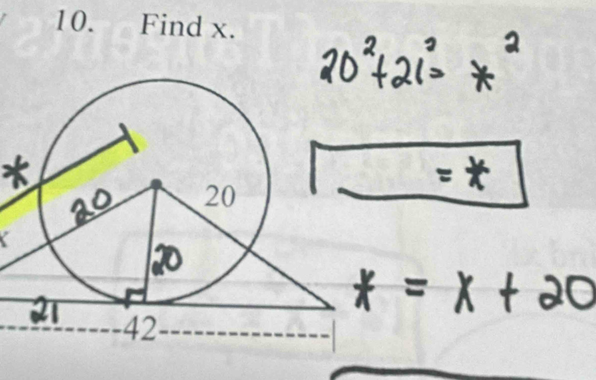 Find x. 
*