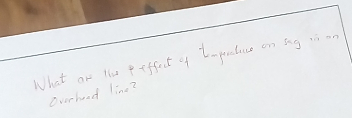 What are the piffect of improace on sng is an 
Overhead line?