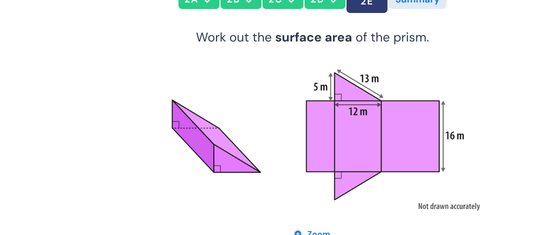 ZE 
Work out the surface area of the prism.