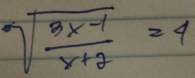 sqrt(frac 3x-1)x+2=4