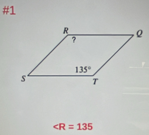 #1
∠ R=135