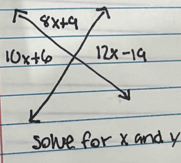 sole for x and y