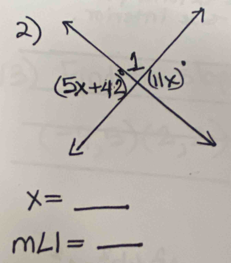 x= _
m∠ 1= frac 1a_b= 3/a  _ -