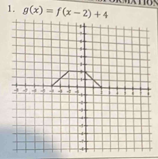 RMation 
1. g(x)=f(x-2)+4