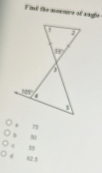 Find the meamre of angle
73
b 50
33
62.5