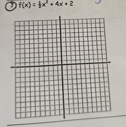 f(x)= 1/2 x^2+4x+2