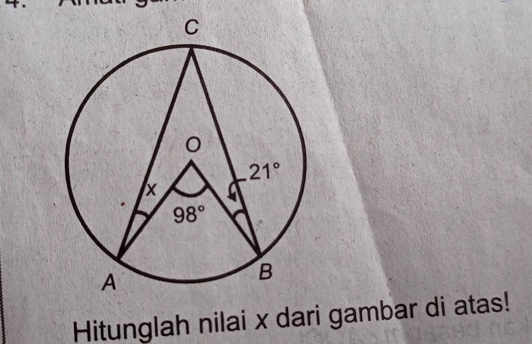 Hitunglah nilai x dari gambar di atas!