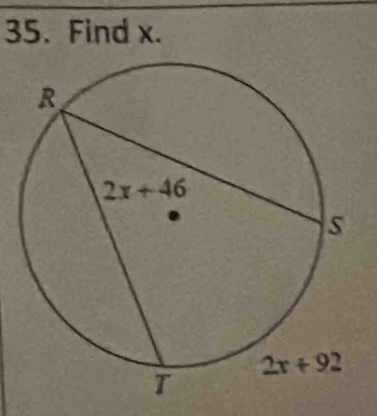 Find x.