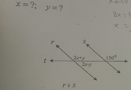 x= ?; y= ?
rparallel S