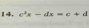 c^2x-dx=c+d