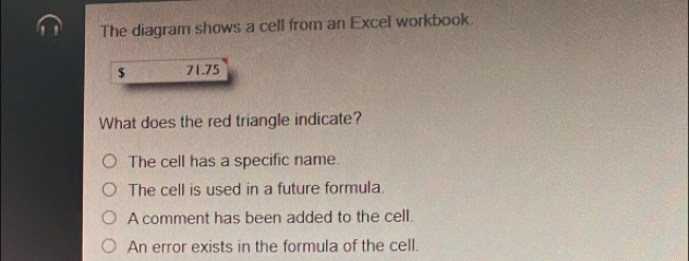 Solved: The diagram shows a cell from an Excel workbook $ 71.75 What ...