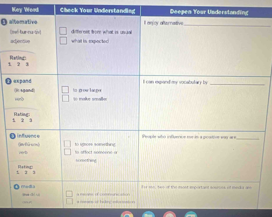 Key Word Check Your Understandi 
a 
( 
R 
1 
2