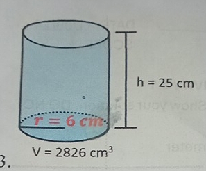 V=2826cm^3