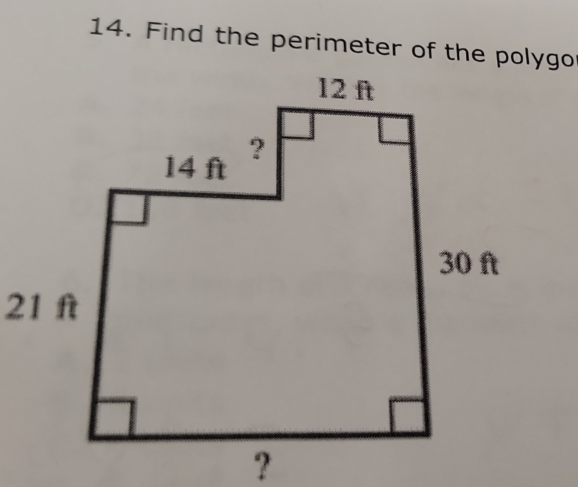 Find the perimeter of the polygo