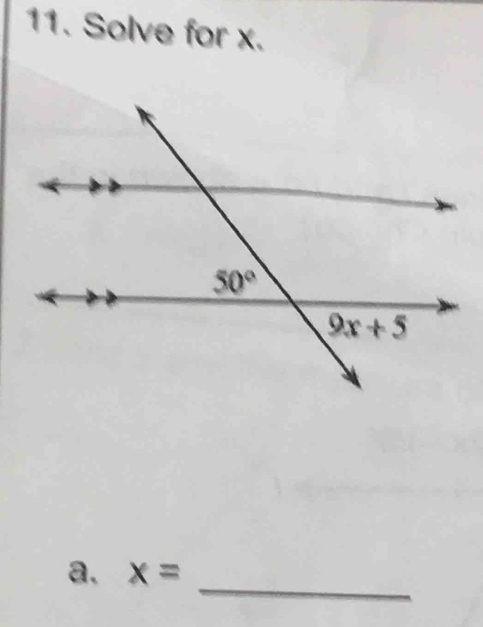 Solve for x.
_
a. x=