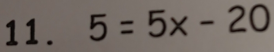 5=5x-20