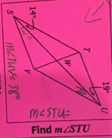 Find m∠ STU