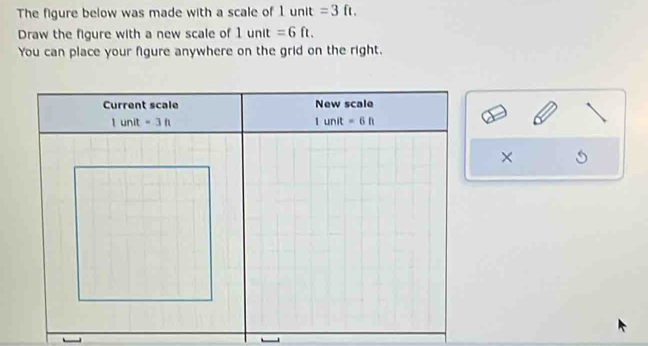 Solved: The figure below was made with a scale of 1unit =3ft. Draw the ...