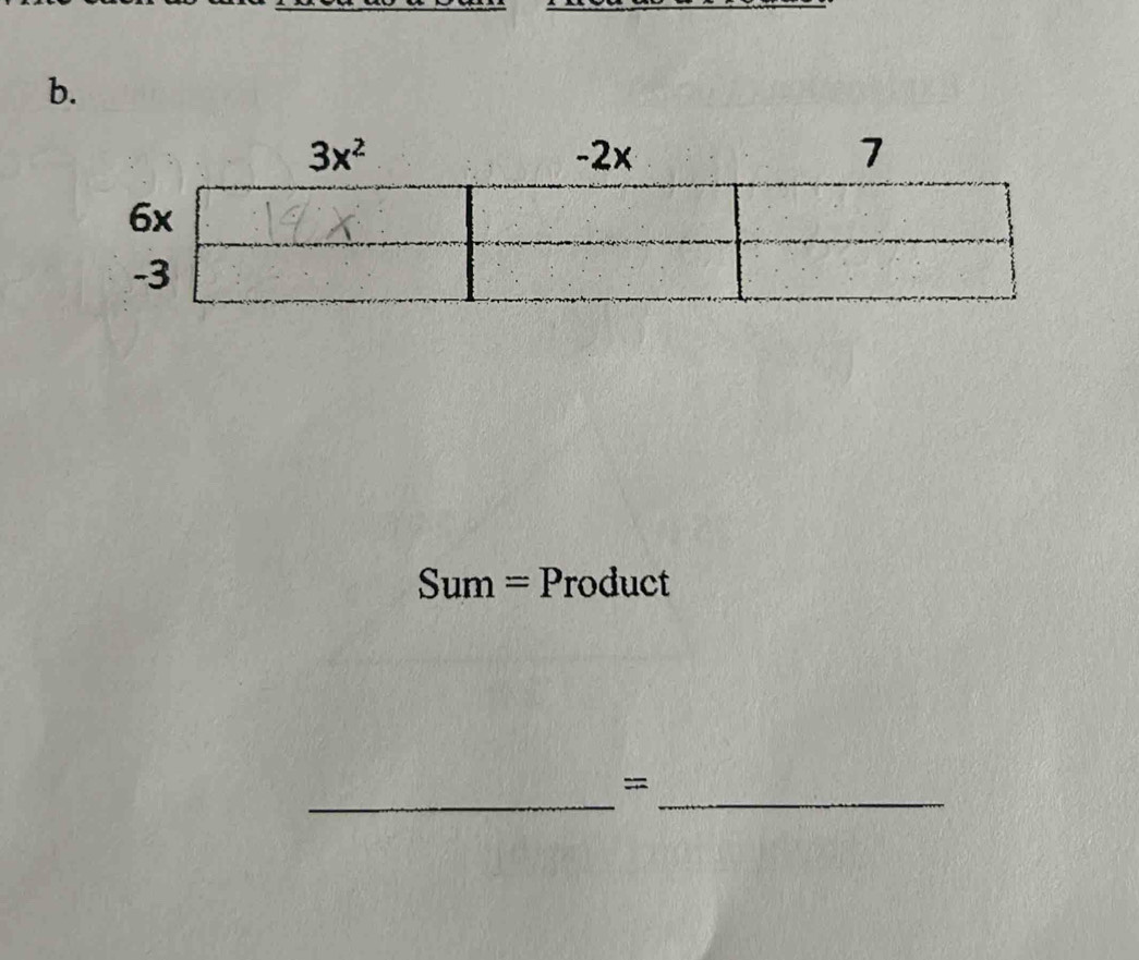 Sum = Product
_
_
=