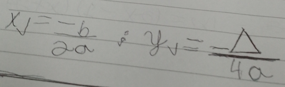 x_1= (-b)/2a :y_1=- Delta /4a 
_ 