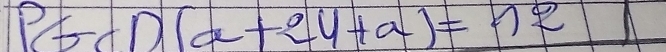 P(xD(x+ey+a)=ne