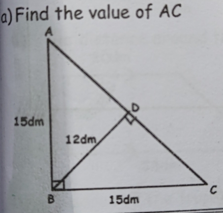 Find the value of AC