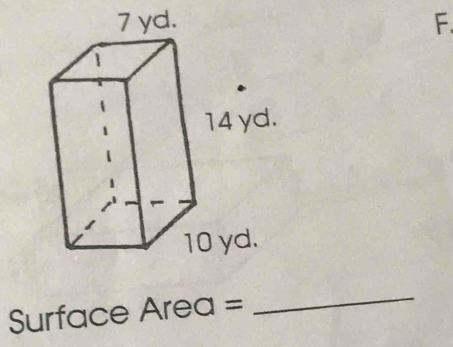 Surface Area =
_