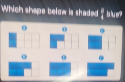 Which shape below is shaded ; blue?
o
o
o
o
o