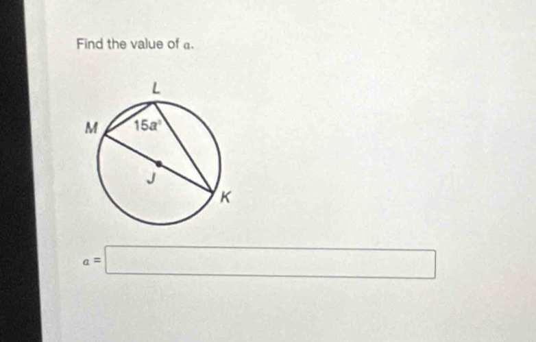 Find the value of .
a=□