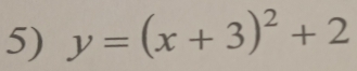 y=(x+3)^2+2