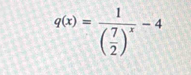 q(x)=frac 1( 7/2 )^x-4