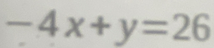 -4x+y=26