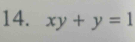 xy+y=1