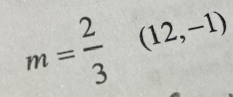 m= 2/3 (12,-1)