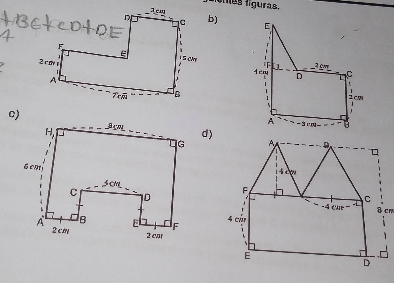femes figuras. 
b) 

d)