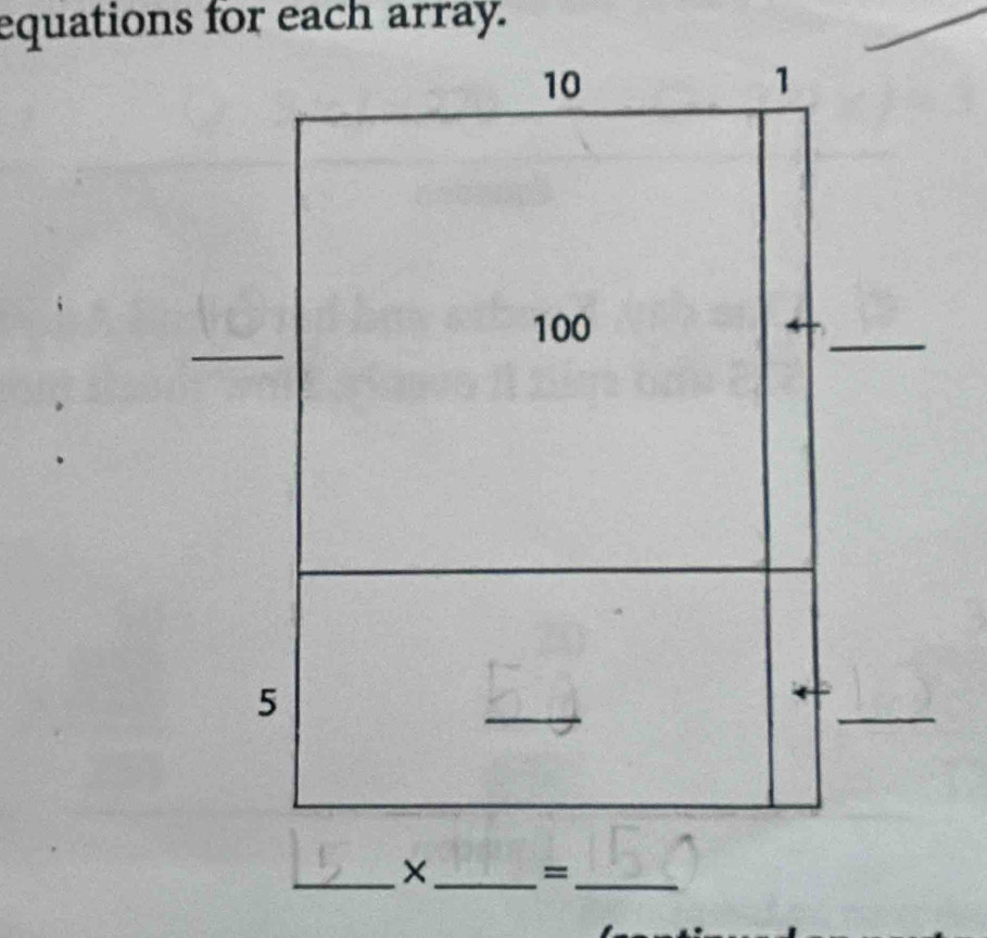 equations for each array. 
_×_ =_