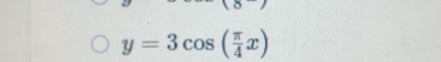 y=3cos ( π /4 x)