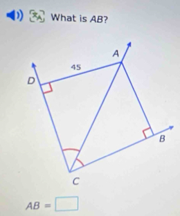 What is AB?
AB=□